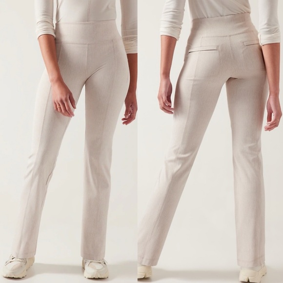 Athleta Pants - Athleta Delaney‎ Straight leg Pant Braiden Creme size S/P